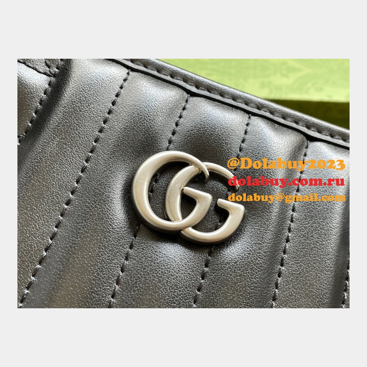 High Quality Gucci Replica 681483 Black Small GG Marmont Tote Bag