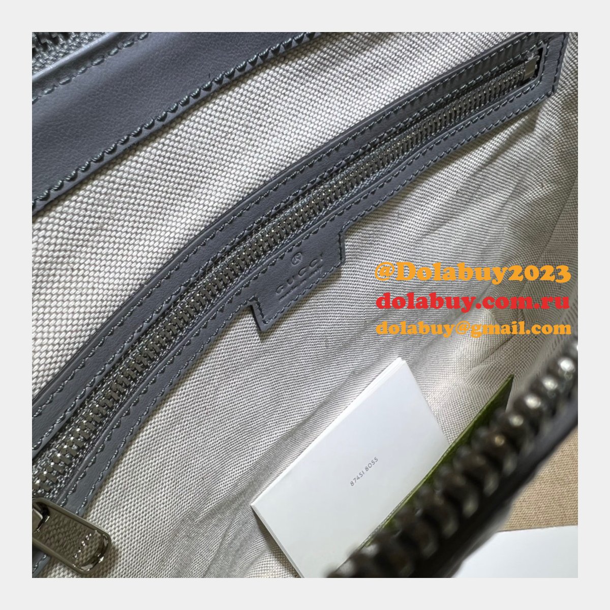 We Offer High-Quality Fake Black Gucci Signature Messenger 406410 Bag