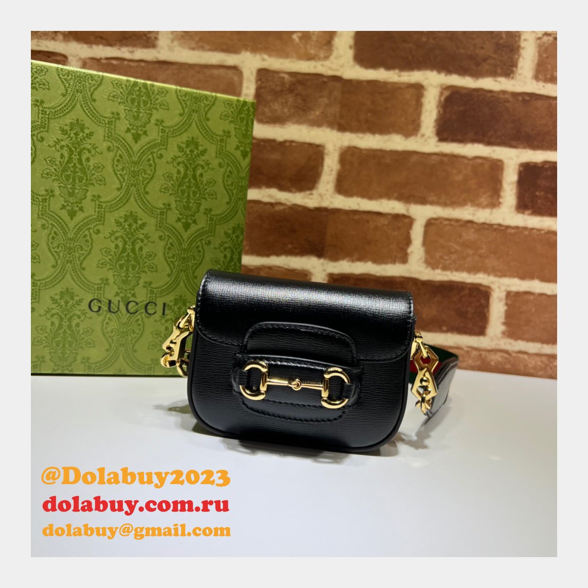 The Replica Gucci 699760 High Quality Horsebit 1955 Strap Wallet