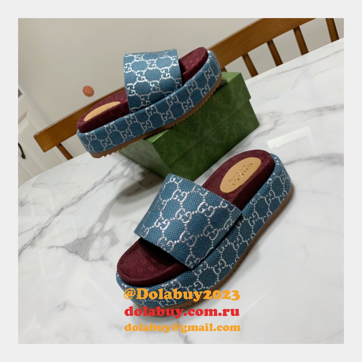 Canvas Slippers Replica Gucci Best High Quality Shoes