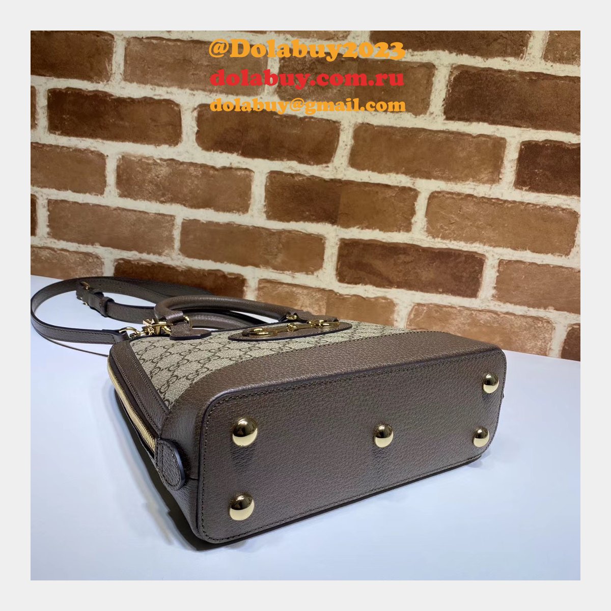 Designer Gucci Replica 1955 Horsebit small top handle 621220 bag