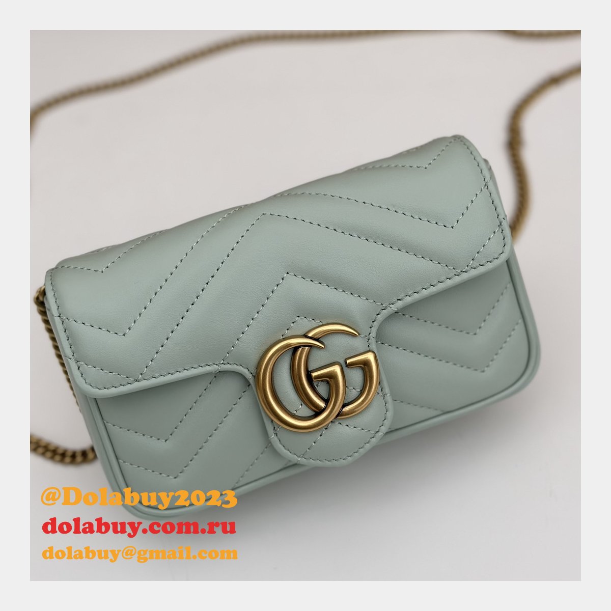 Faux Gucci Matelassé Shoulder GG Marmont Replica Top Bag