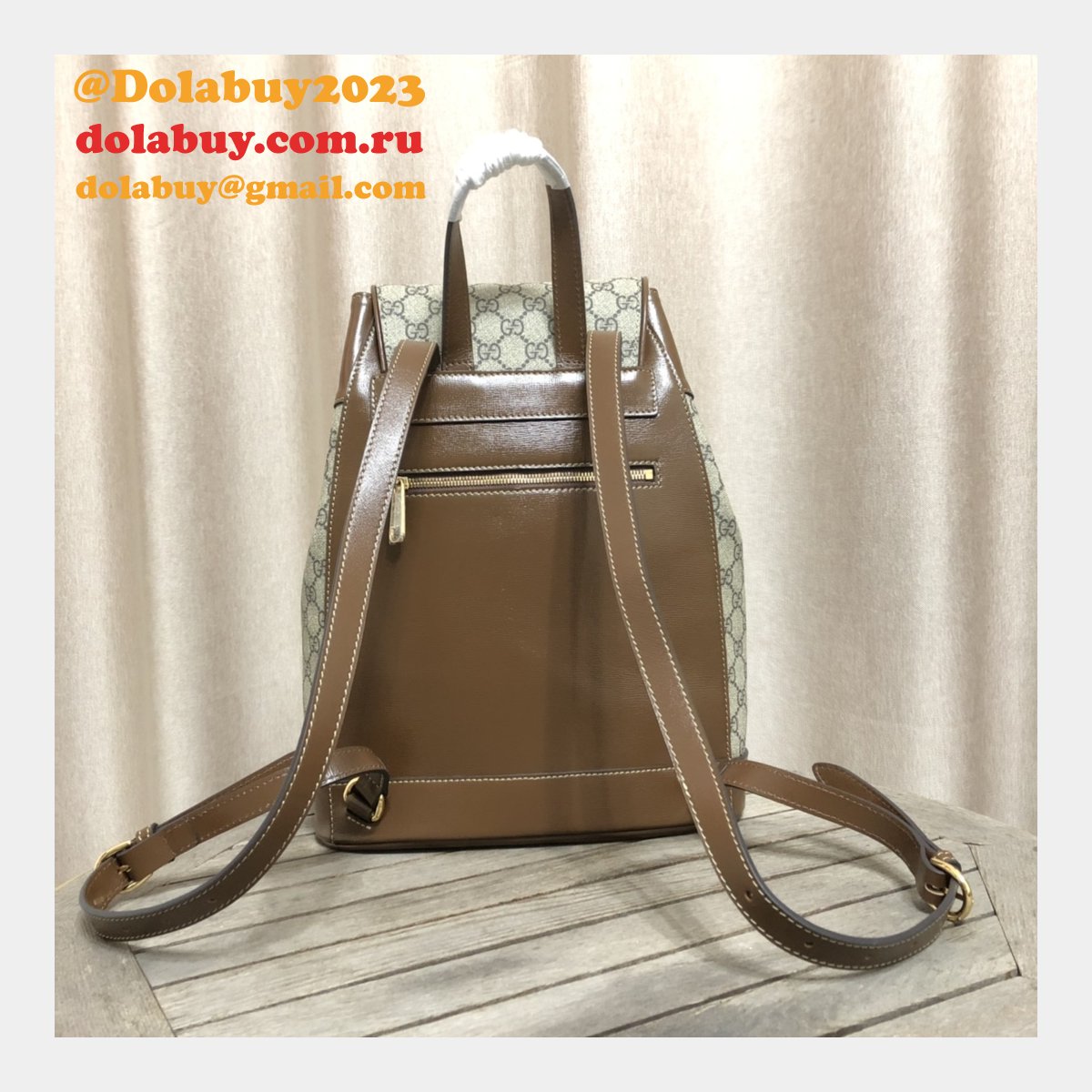 Designer Gucci Replica Horsebit 1955 backpack Beige 620849 Bag