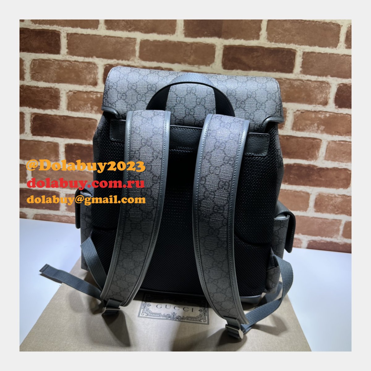 Gucci 1:1 Backpack Mens GG Supreme Ophidia 598140 Replica Bag