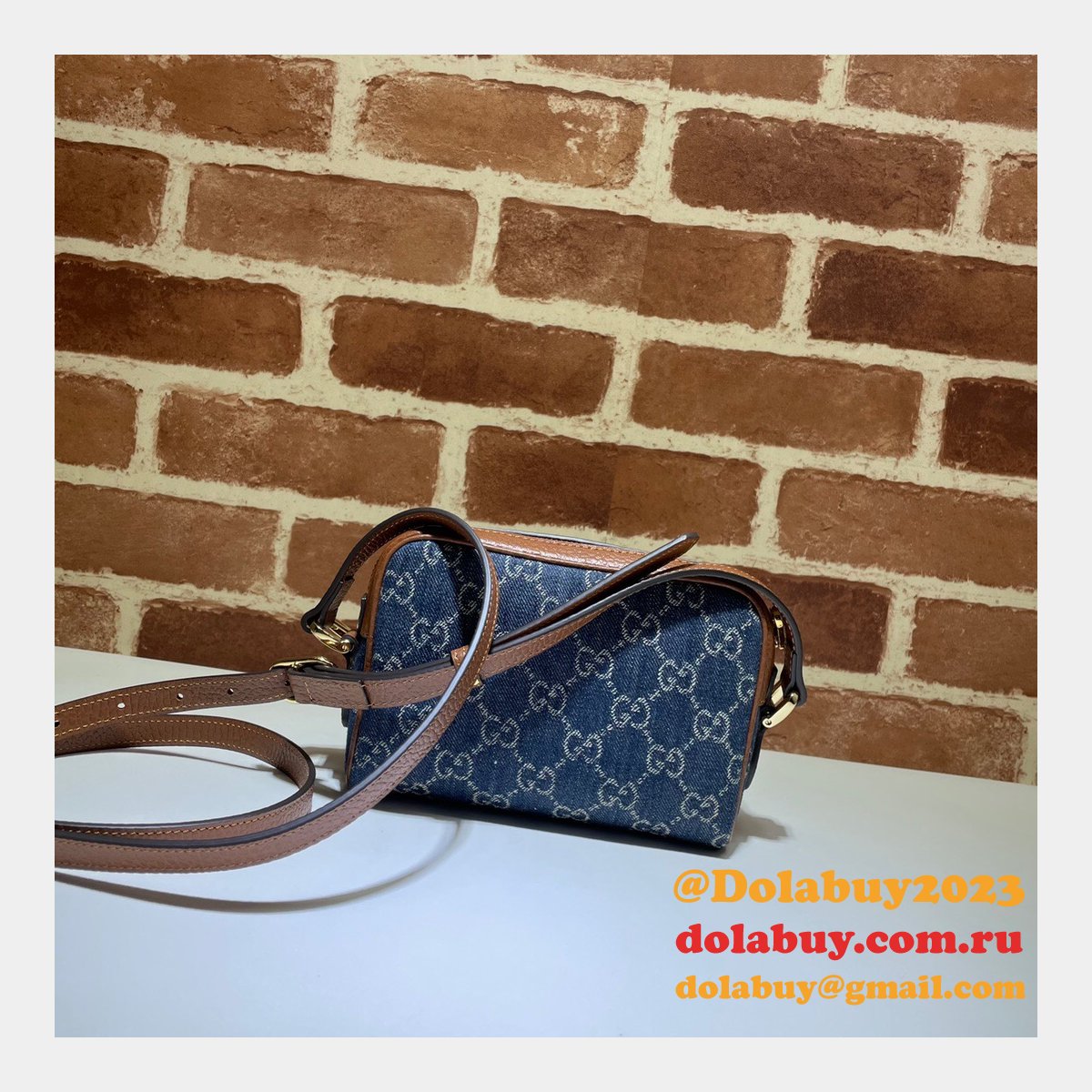 Gucci Replica 517350 Ophidia GG mini blue bag