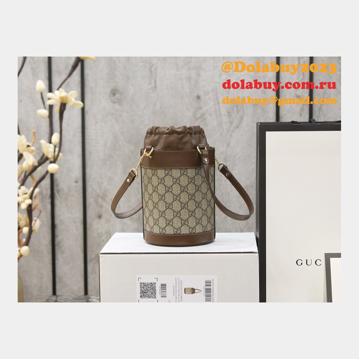 Gucci 637115 Replicas Horsebit 1955 small bucket bag