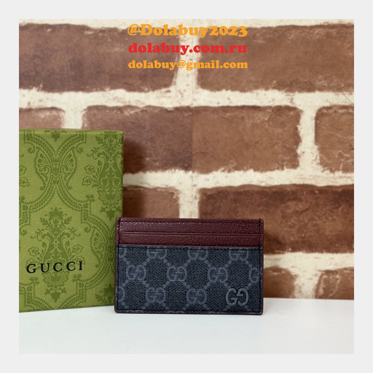 Replica Gucci 1:1 Mirror 768248 Card Case Holder Mens