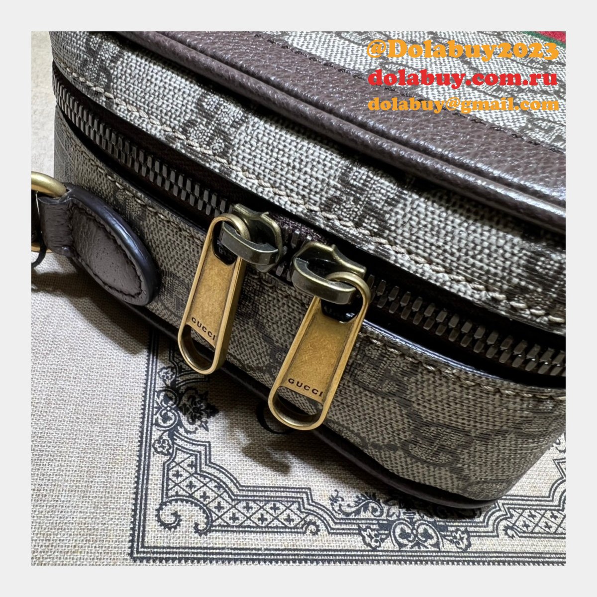 1:1 Mirror Gucci Replicas Ophidia 739392 Shoulder With-Web Bag