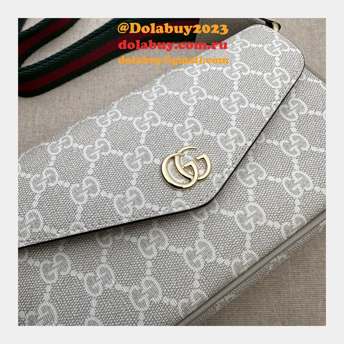1:1 Mirror Ophidia Crossbody Replica Gucci Beige 764961 Bag
