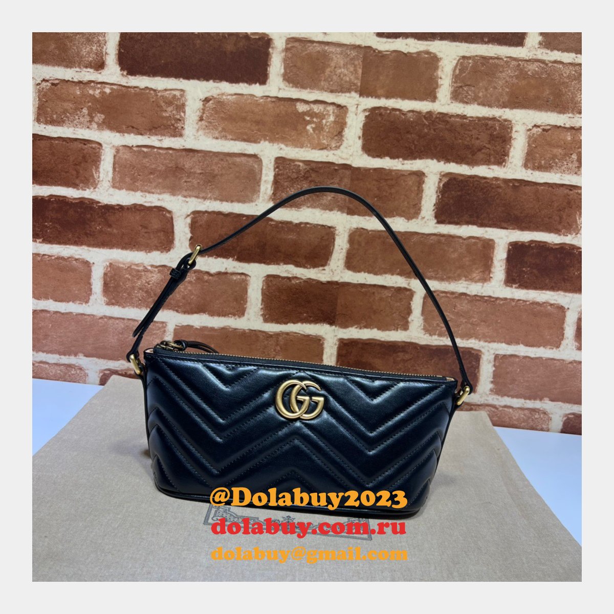 Fashion Gucci Replica 739166 GG Marmont Shoulder Bag