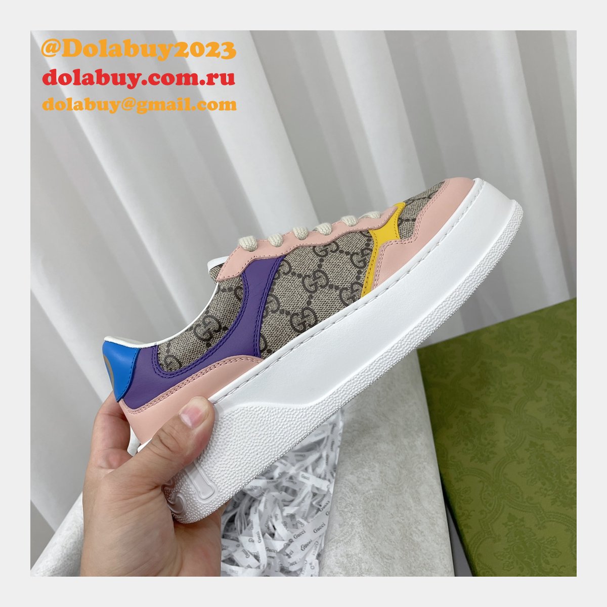Buy Cheap Designer Replica GG Couple Platform Gucci Shoes