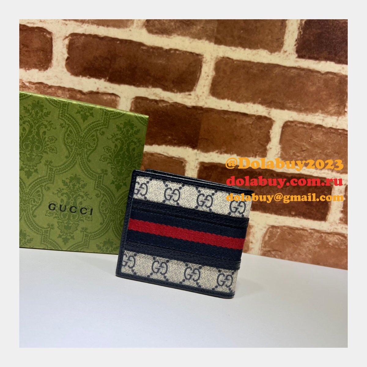 Gucci Replica Bags GG Supreme Ophidia Wallet 597606 Online