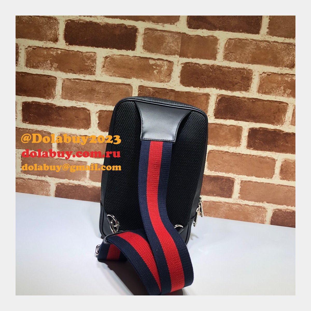 Replica AAA+ Gucci Messengers GG Black belt Purses 478325 GG Supreme