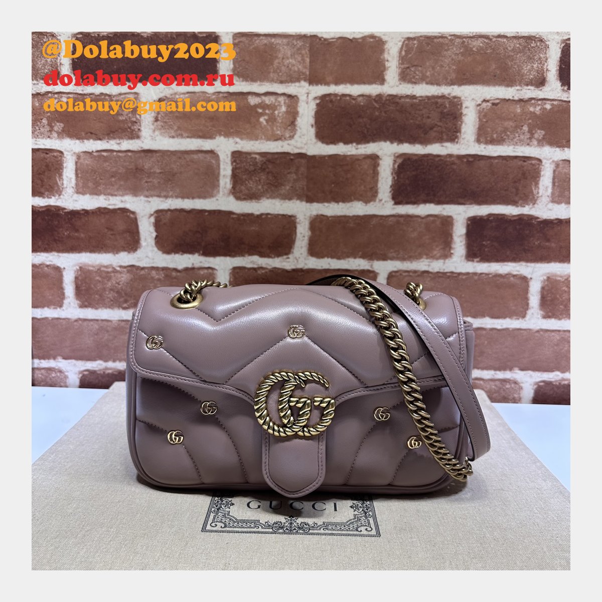 Matelassé Copy 443497 Gucci GG Marmont Small Replicas Bag