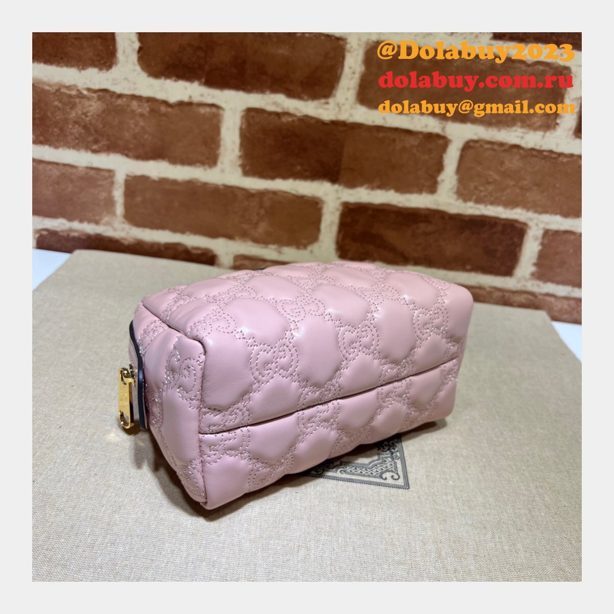 Designer Gucci GG Matelassé beauty 726047 case Bag
