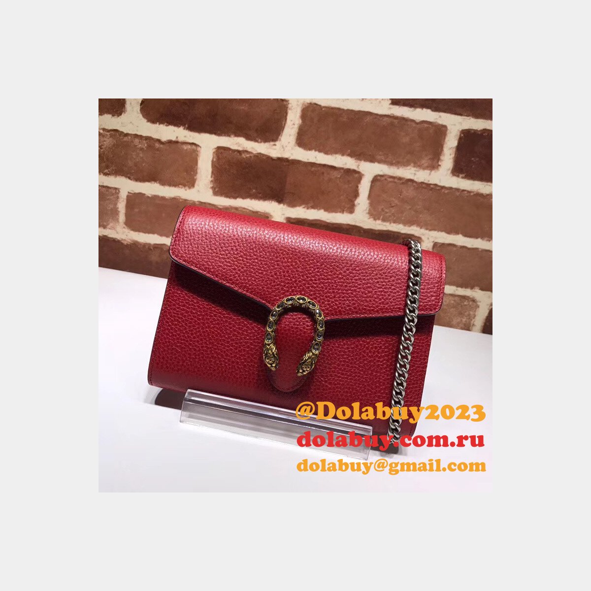 Cheap Gucci Dionysus Leather Mini Chain Bag 401231 Black