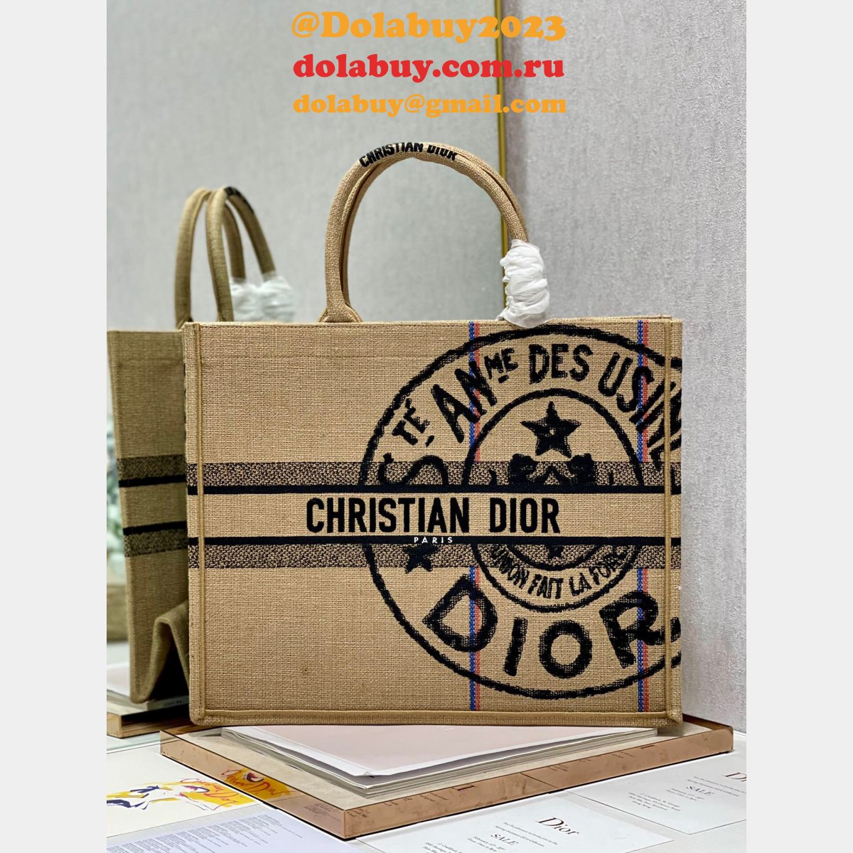 Copy replica CD Book Tote  handbags sell Online