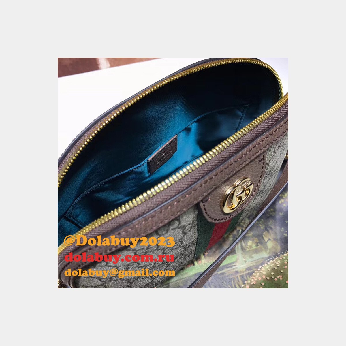 AAA+ Gucci High Quality Ophidia Small Shoulder 499621 Bag Zipper