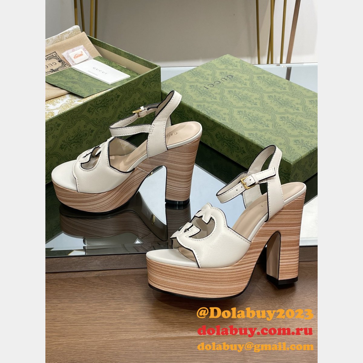 Perfect Gucci Cheap Replica Cutout Sandals Shoes On 2023 Sale