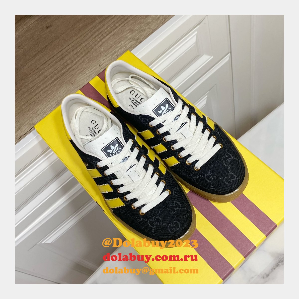 Replicas Best Fake Gucci Shamrock Joint Skate Men/Women Shoes