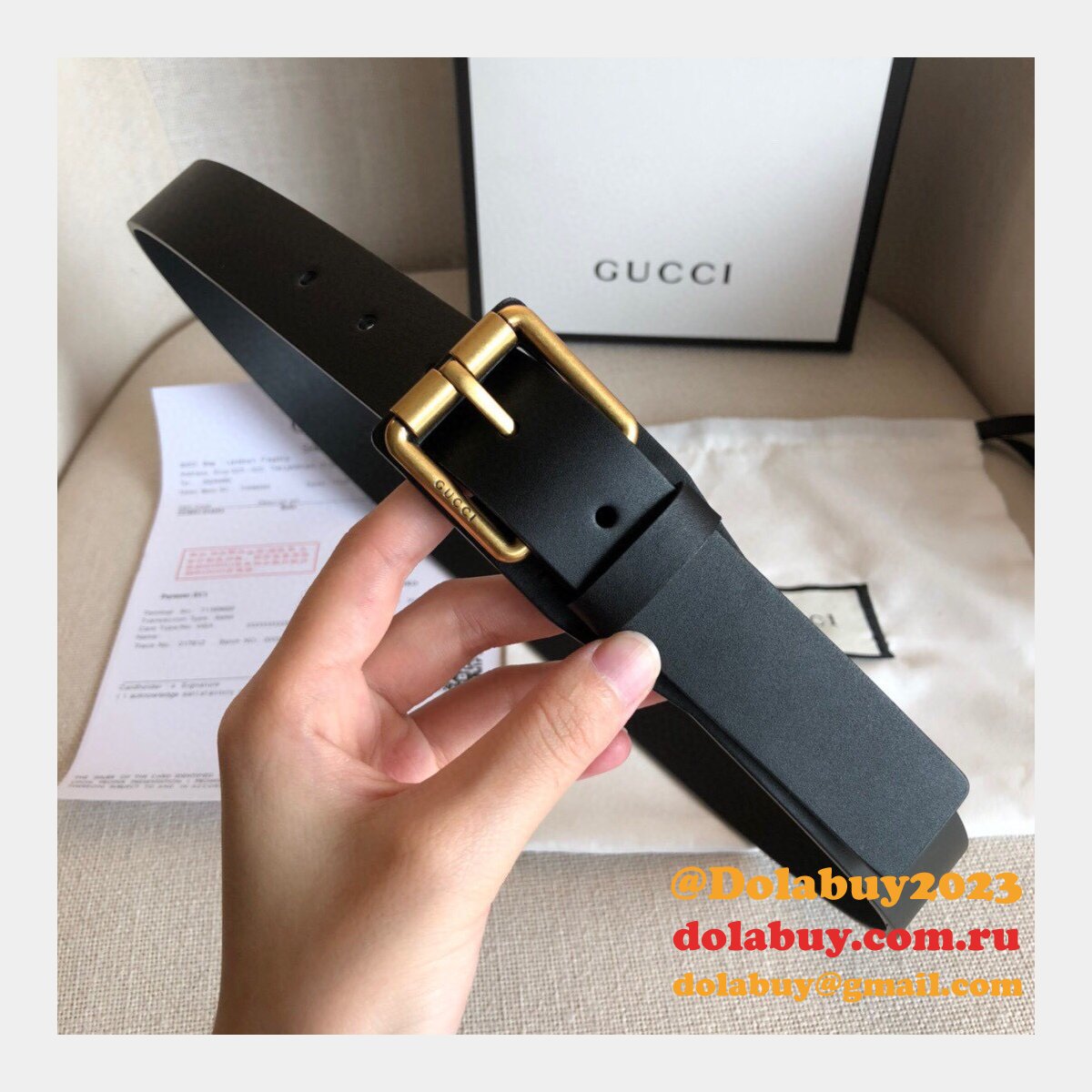 UK Gucci 30mm Replica Belt Black