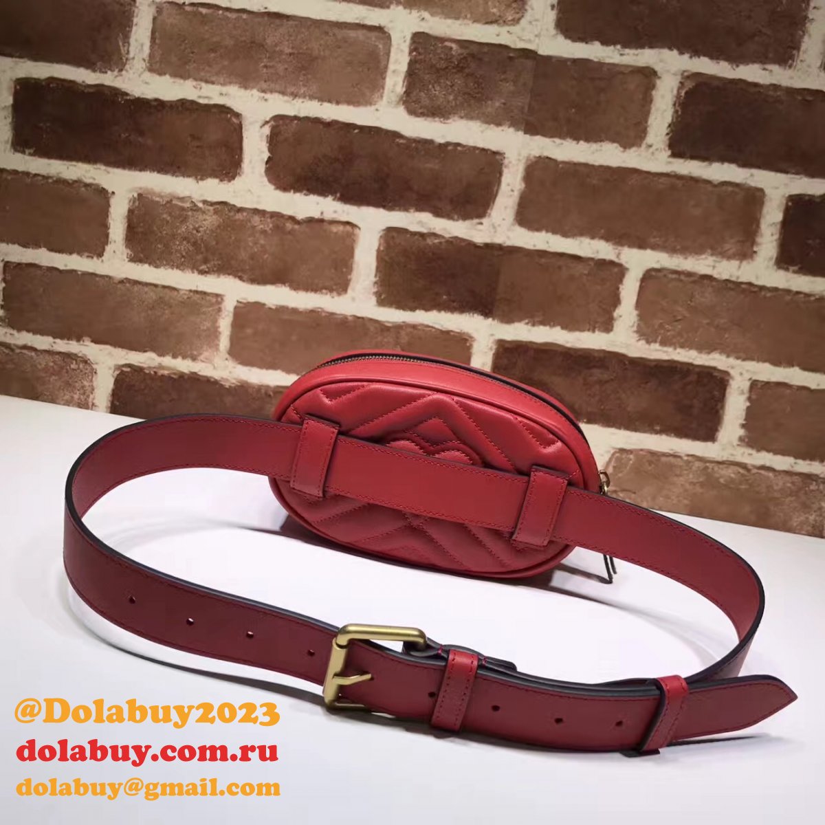 Best 476434 Gucci GG Marmont matelassé leather belt bag