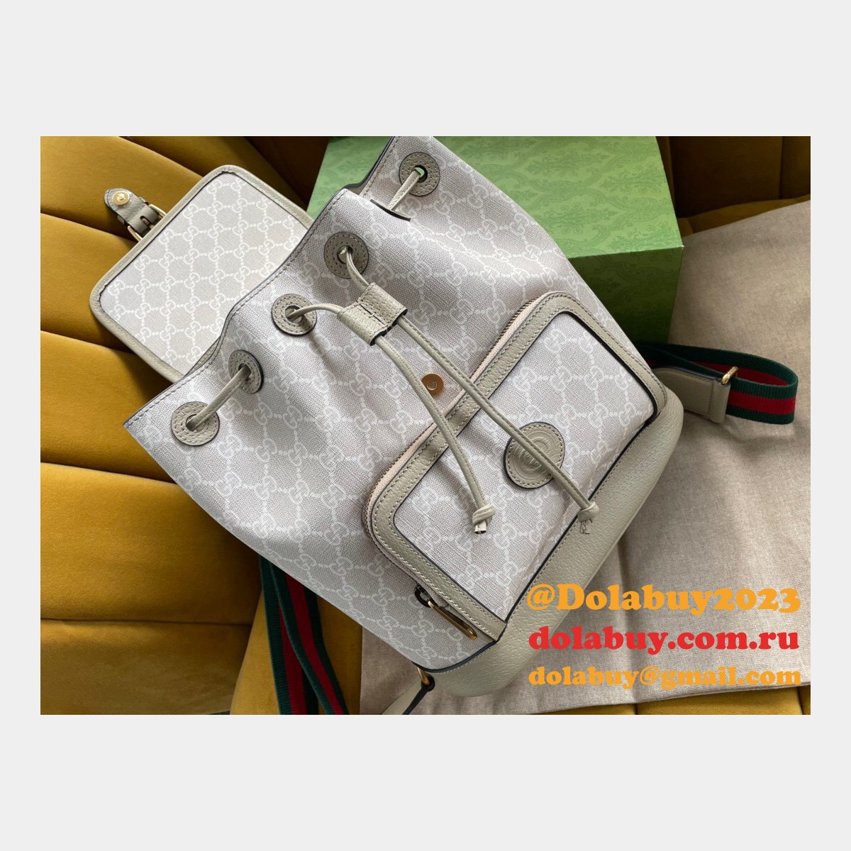 Buy High-Quality Gucci Fake Backpack 674147 Interlocking G in GG Supreme