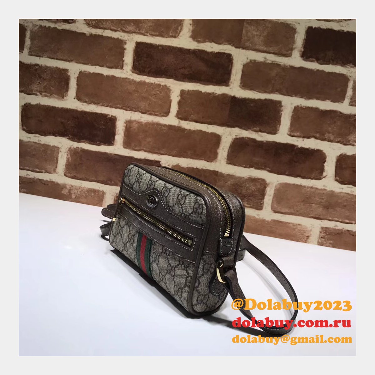 Knockoff Gucci Suede Ophidia Mini 517350 Bag