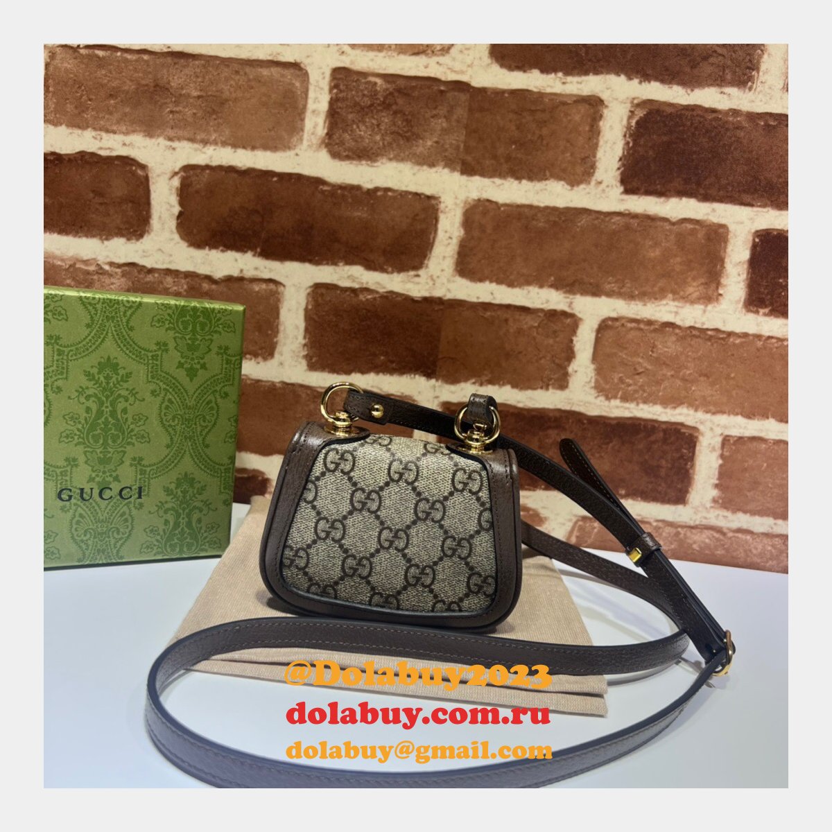 UK Gucci Knockoff 698635 Blondie Card Case Wallet