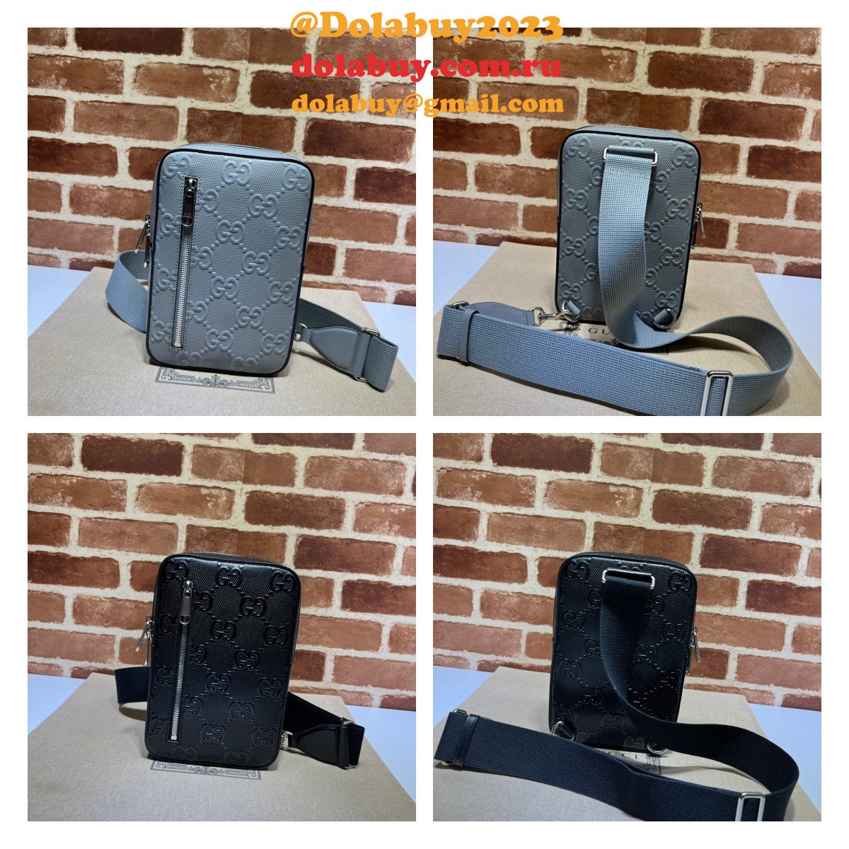 Gucci Replica Messengers 700431 GG embossed sling backpack