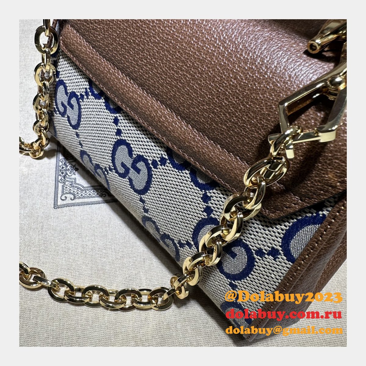 Horsebit Gucci 1955 Replica Top Handle GG 7 Star Bag