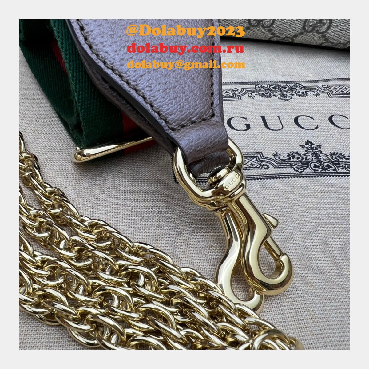 Gucci 1:1 replica 693724 Ophidia small tote with Web Top Handle Bag