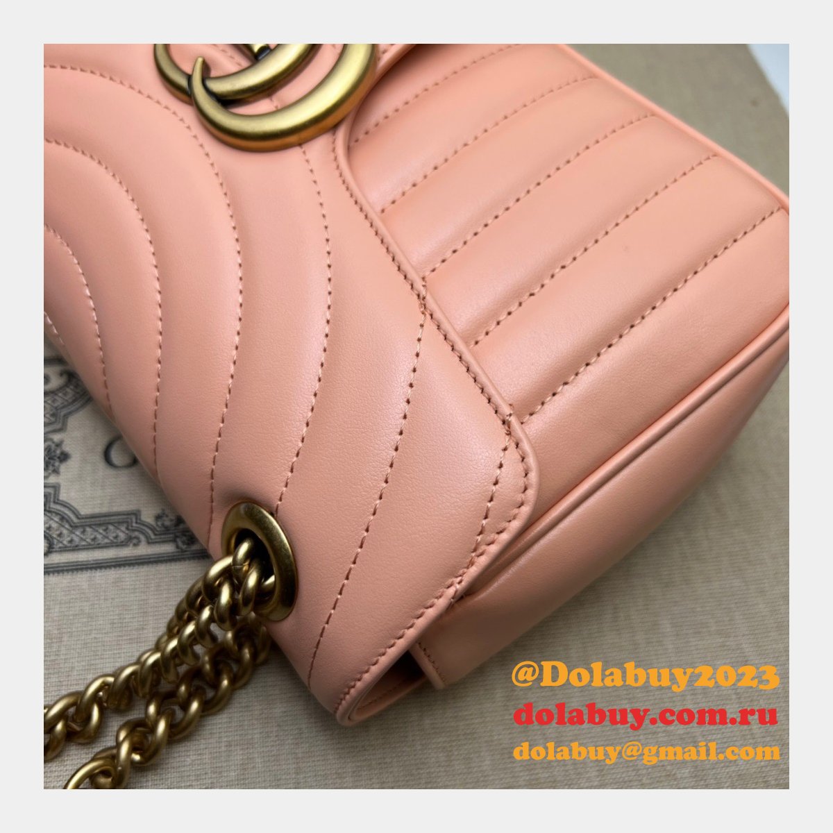 UK Gucci Replica 443497 GG Marmont Matelasse Shoulder Bag