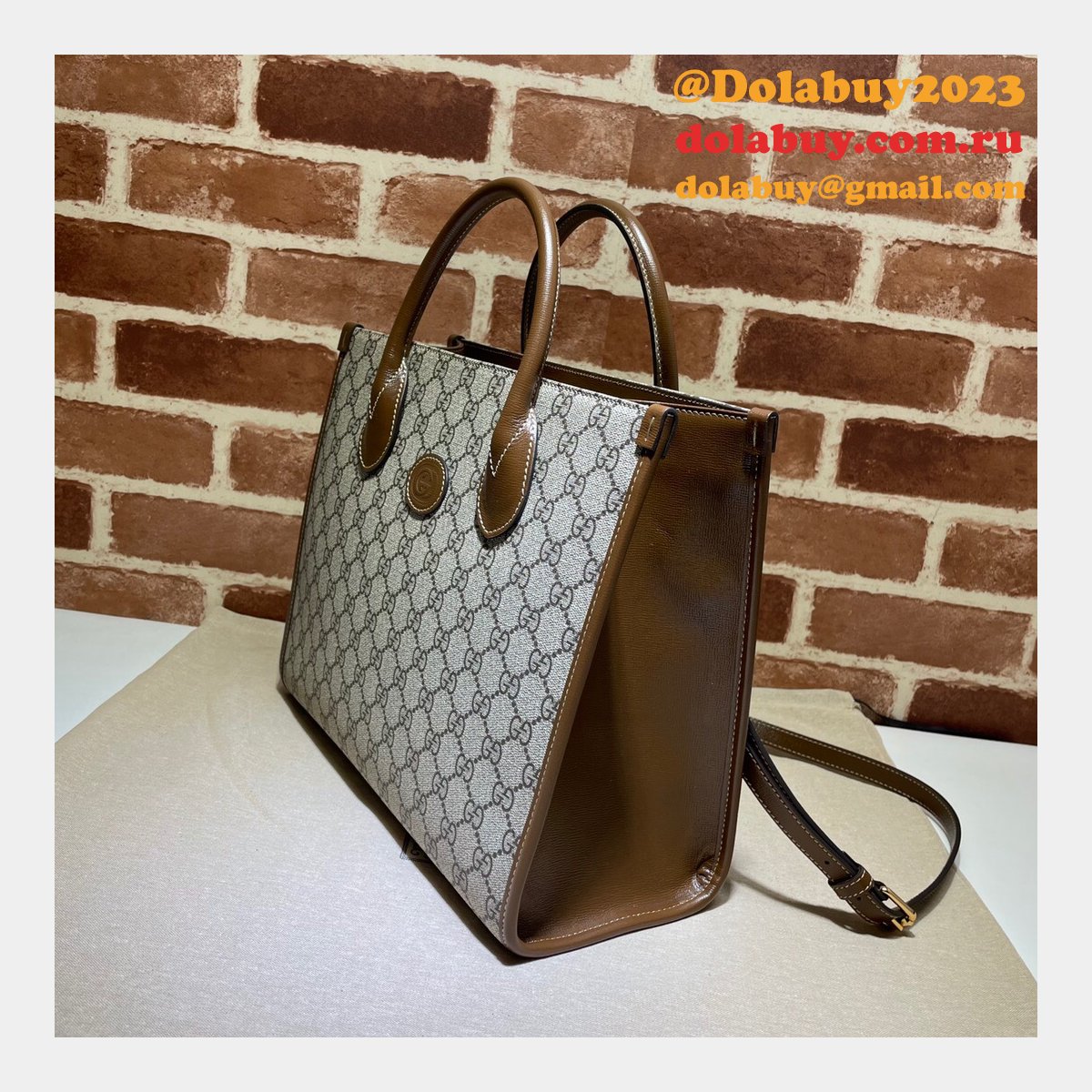 Replica Gucci Beige GG small tote 659983 bag