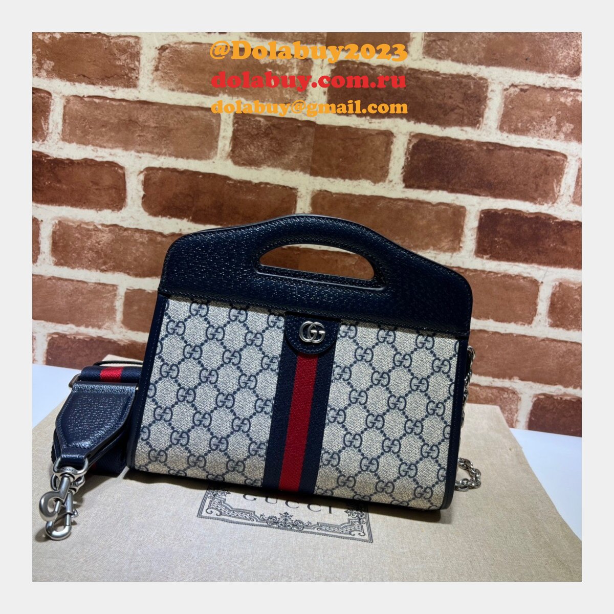 Gucci 1:1 replica 693724 Ophidia small tote with Web Top Handle Bag