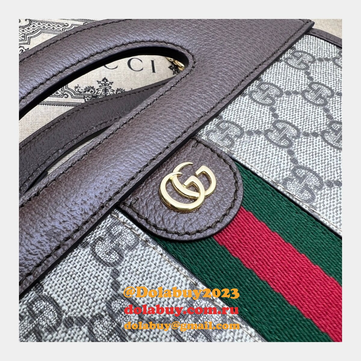 Gucci 1:1 replica 693724 Ophidia small tote with Web Top Handle Bag