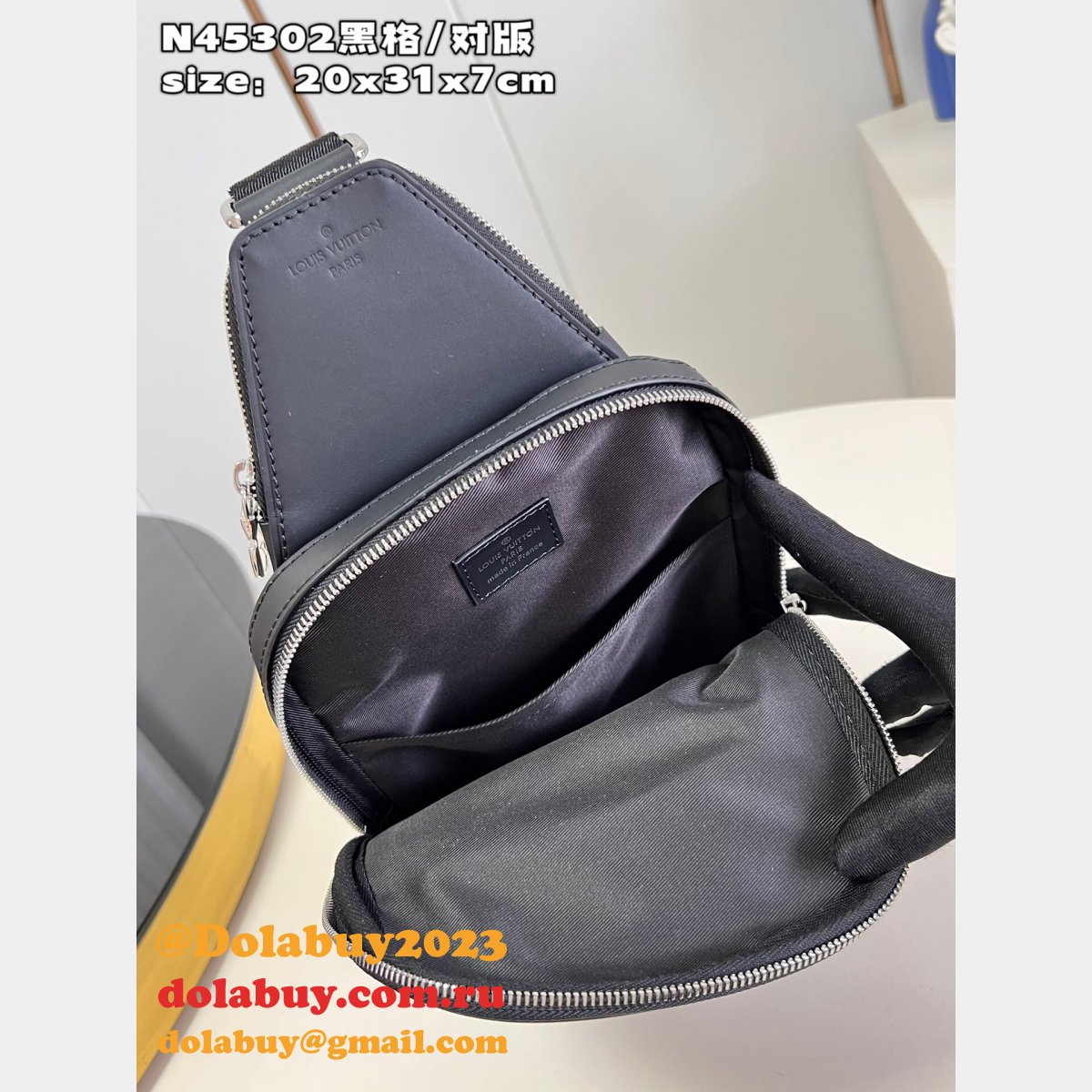 Louis Vuittons Wholesale N45302 Avenue Slingbag Damier Graphite Bag