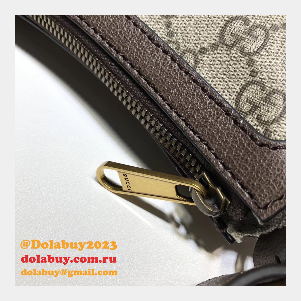 Fake Gucci High Quality Beige Ophidia GG small shoulder 598125 bag
