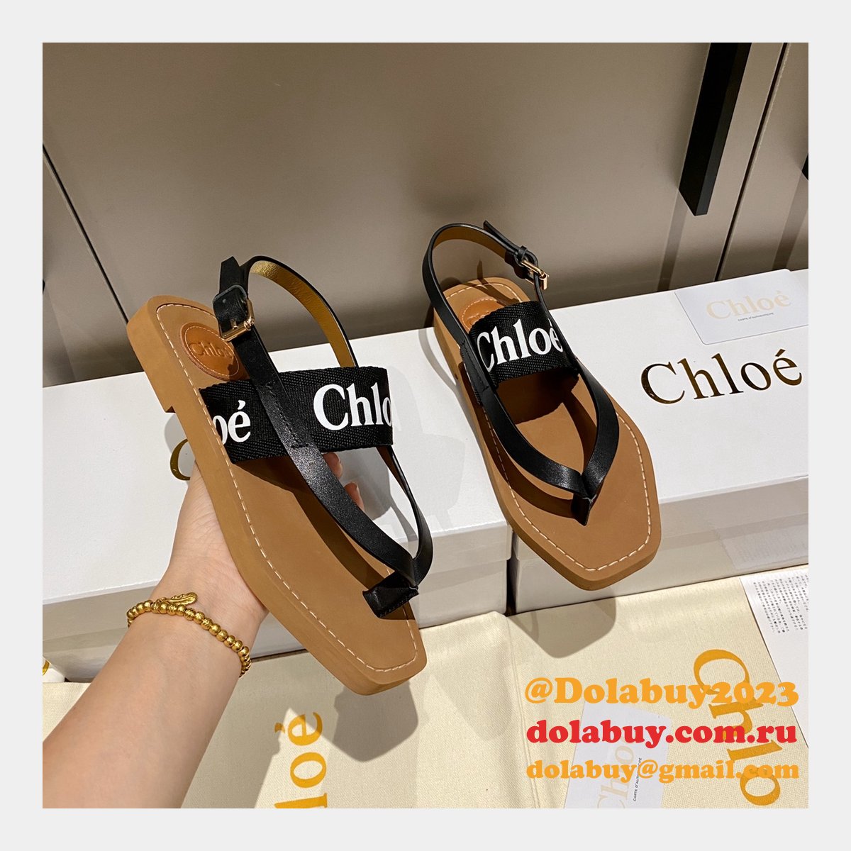 Designer Slippers Dupe AAAAA Replica Chloe Flip Flops