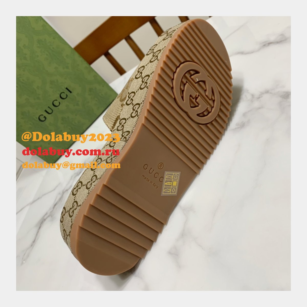 Canvas Slippers Replica Gucci Best High Quality Shoes