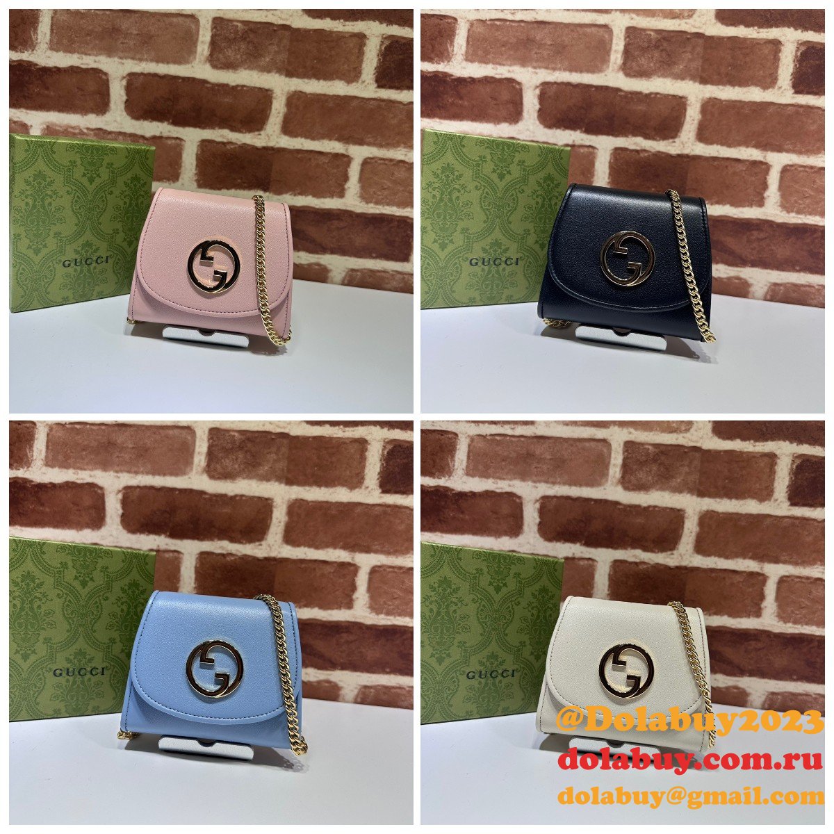 Gucci Fake Blondie Compact Chain Wallet Top Quality 725219 Bag