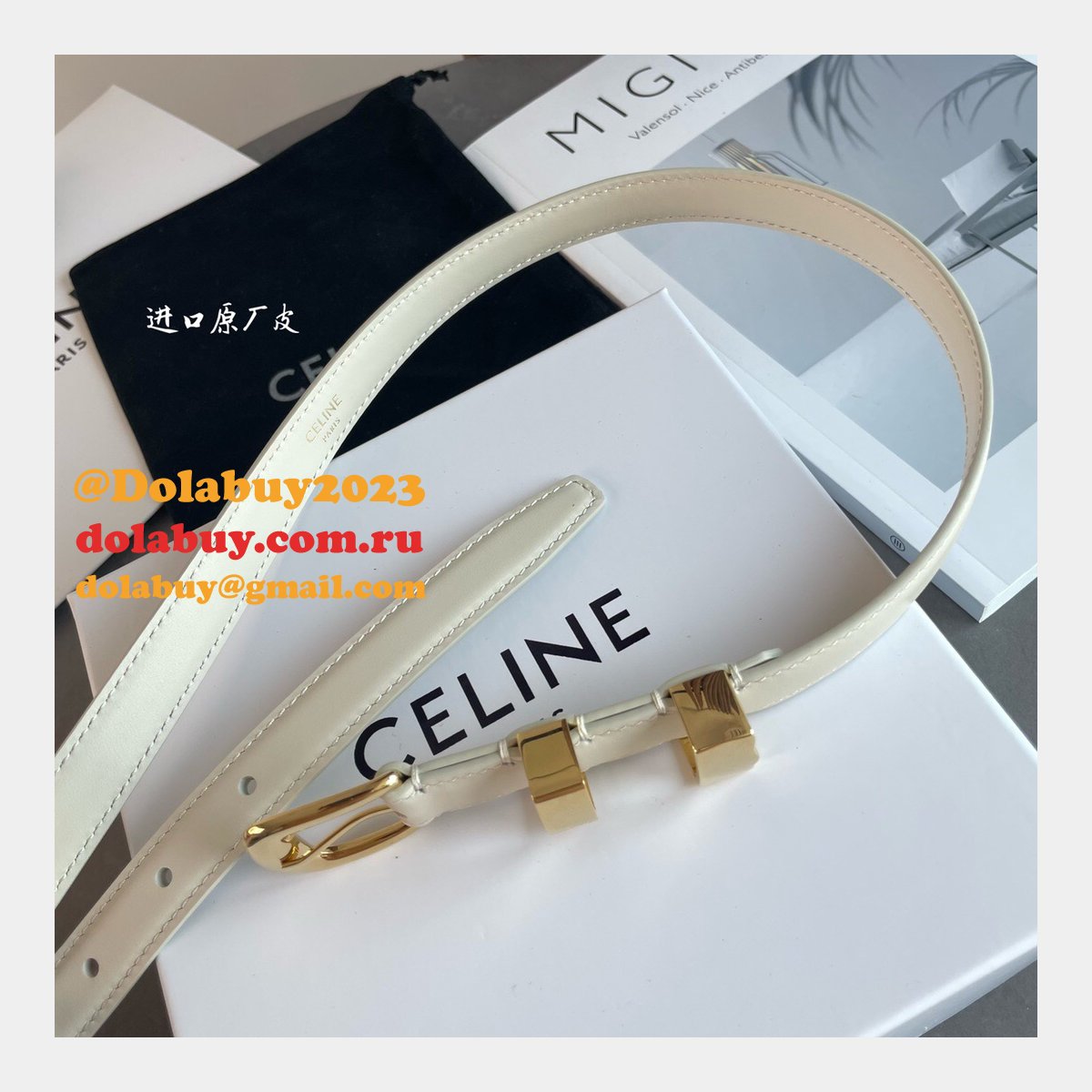 Designer Celine 18mm Replica Belts AAA Dolabuy