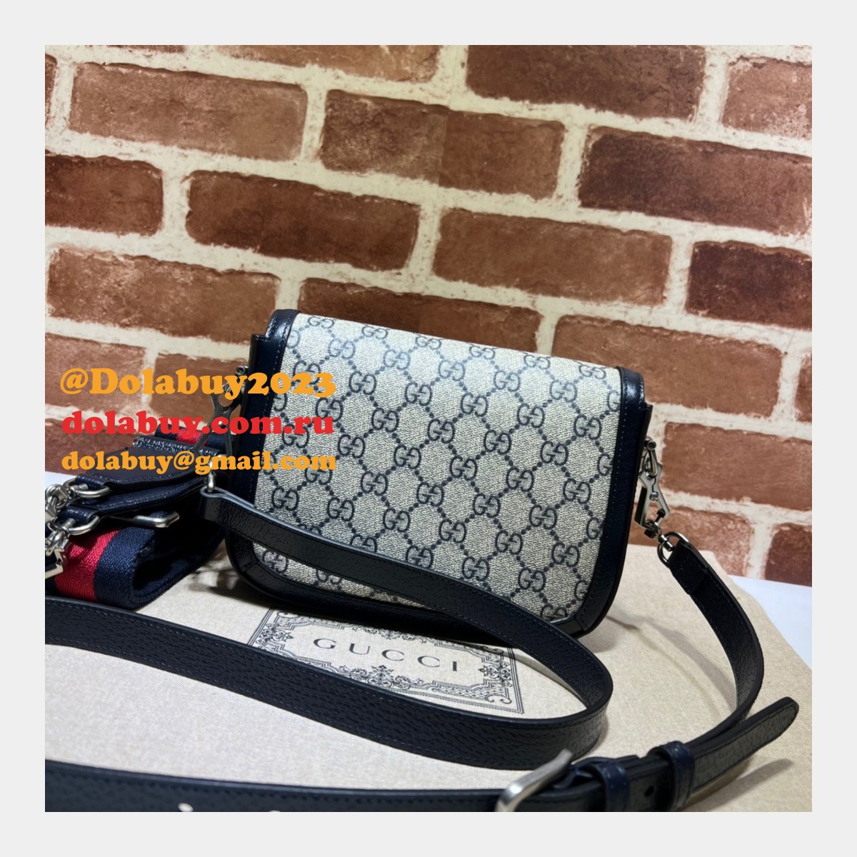 Fake 658574 Gucci Wholesale Horsebit 1955 GG mini bag