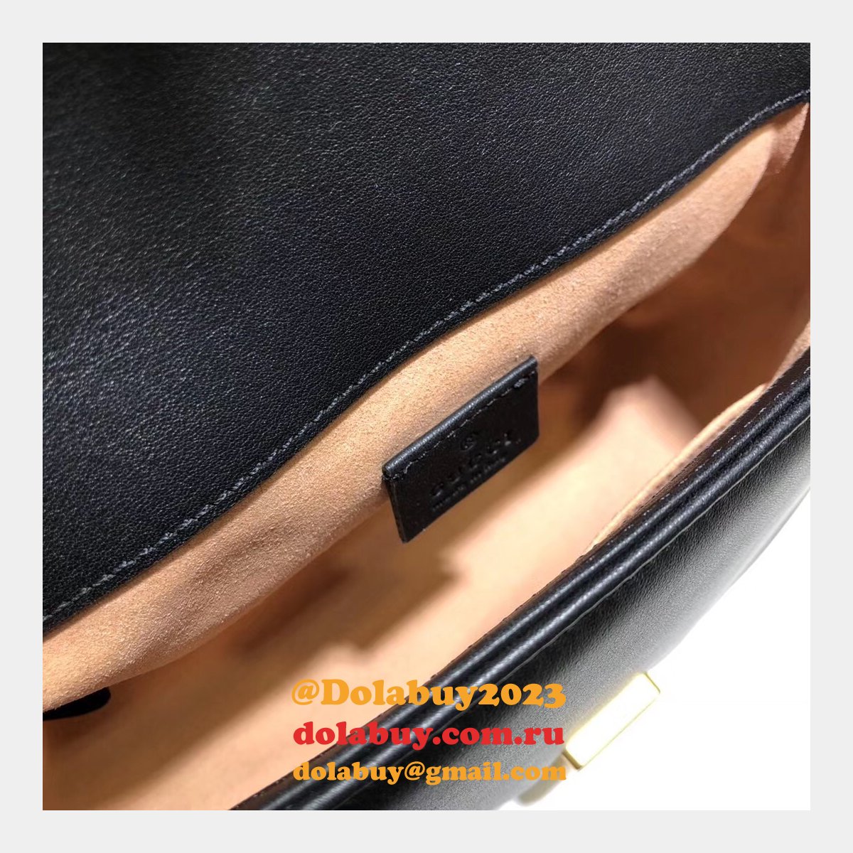 Cheap 547260 Gucci Chevron Leather GG Marmont Mini Top Handle