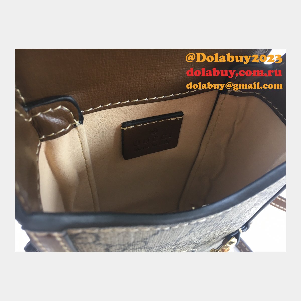 Replica Gucci Brown Gucci Horsebit 1955 mini 625615 bag