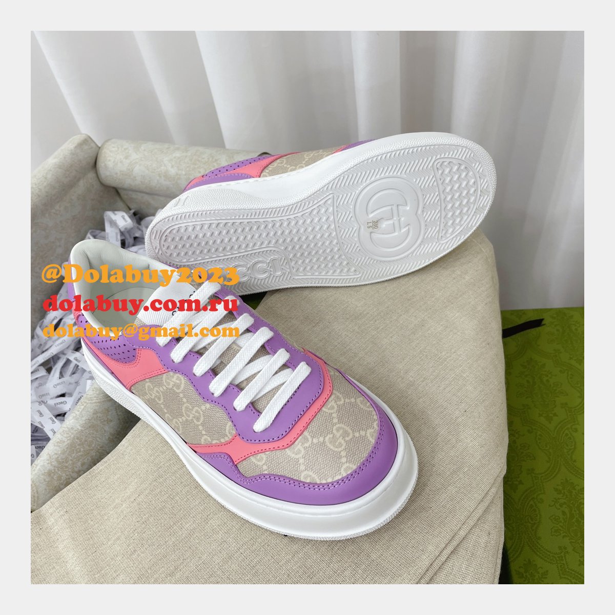 Buy Cheap Designer Replica GG Couple Platform Gucci Shoes