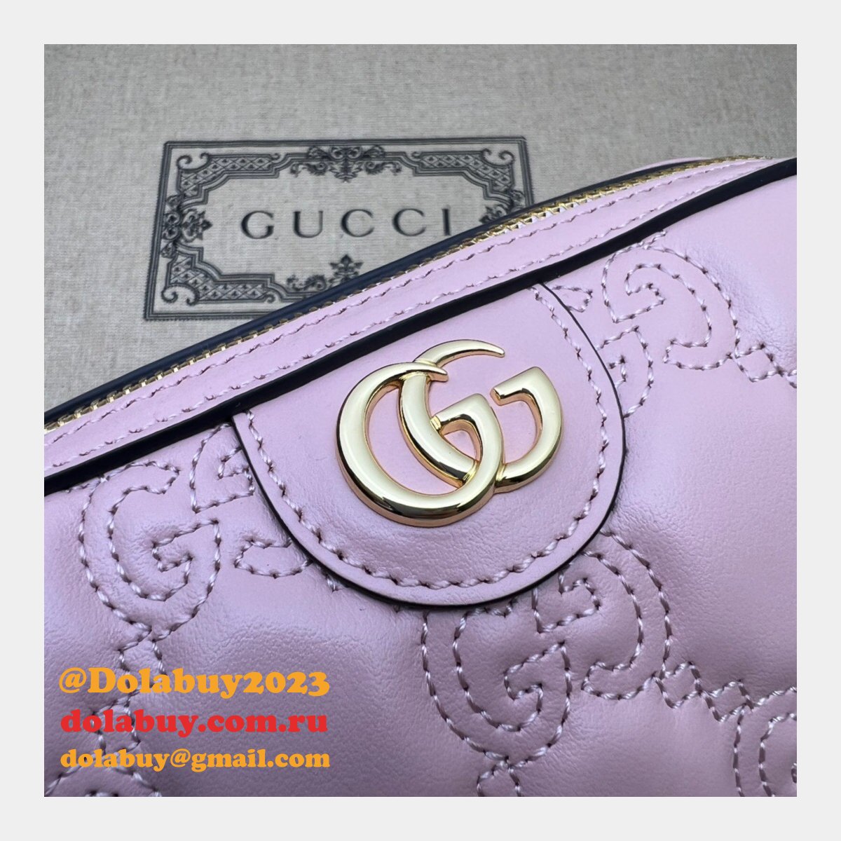 Designer Gucci GG Matelassé beauty 726047 case Bag