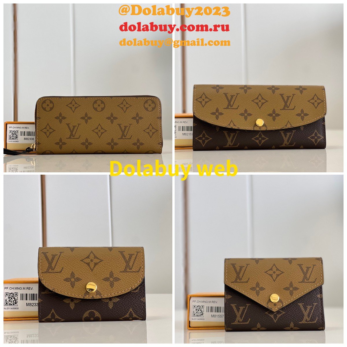 Louis Vuitton Fake Rosalie Clémence Emilie Monogram Reverse Wallet