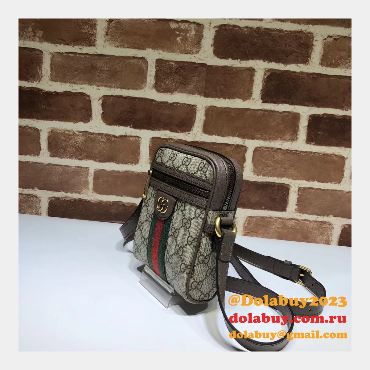 High Quality Gucci Replica GG Supreme Ophidia Shoulder 598127 Bag