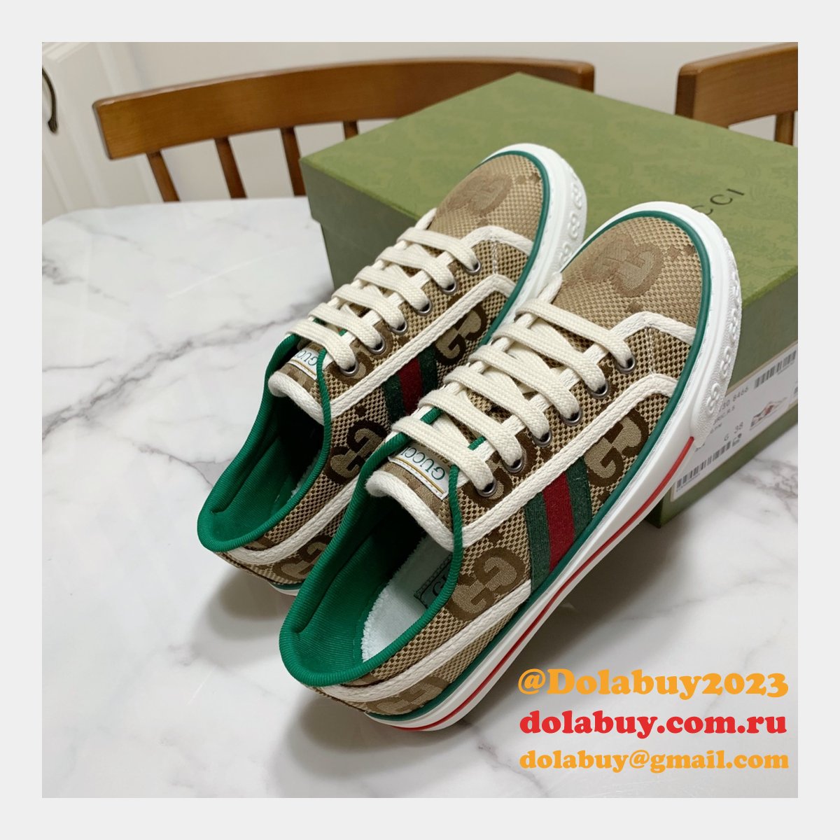 Gucci High Quality Replica GU7 1977 Canvas Perfect Shoes